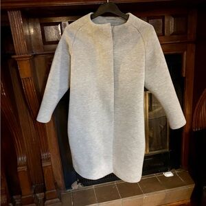 COS Light Gray Neoprene Coat